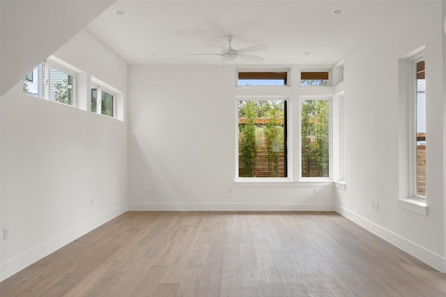 900 S 2nd St Unit 18, Austin, TX 78704 - empty room featuring plenty of natural light, light wood-style flooring, and ceiling fan