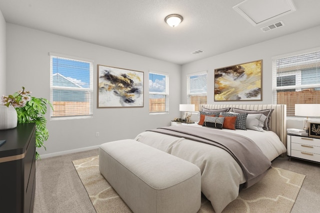 view of carpeted bedroom