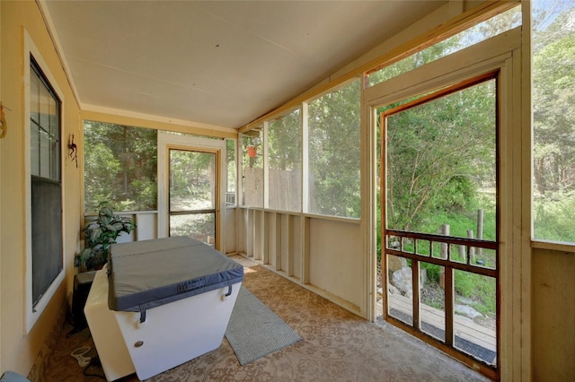 sunroom featuring a healthy amount of sunlight