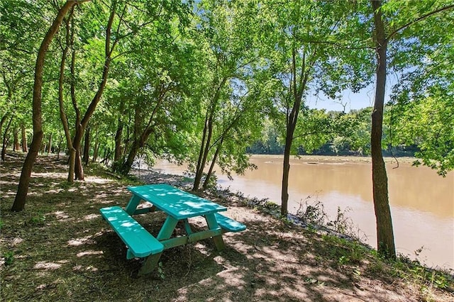 view of property's community featuring a water view