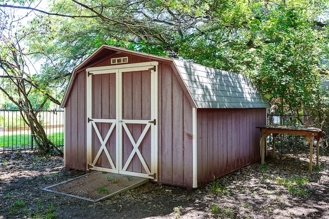 view of outdoor structure