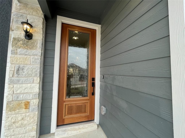 view of doorway to property