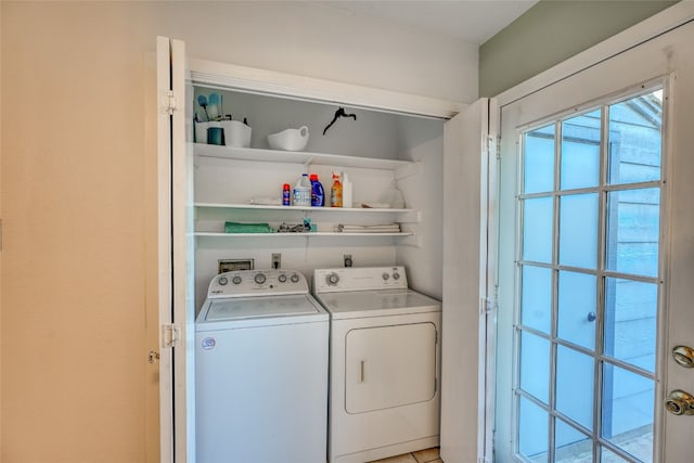 laundry area with separate washer and dryer