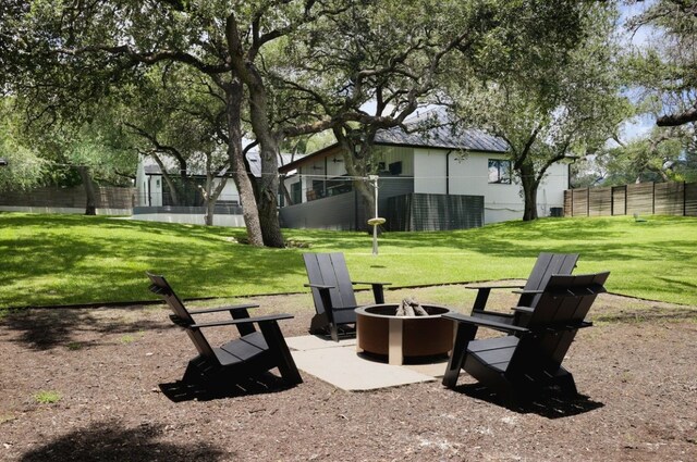 4101 Mcbrine Pl, Austin, TX 78746 - view of property's community with an outdoor fire pit
