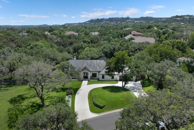 4101 Mcbrine Pl, Austin, TX 78746 - view from above of property with a forest