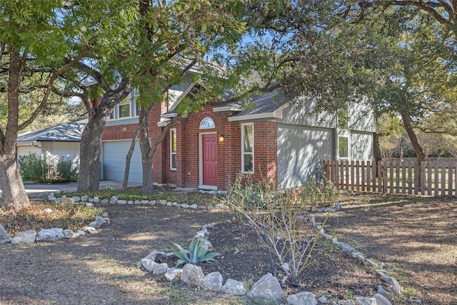 view of front of home featuring a garage