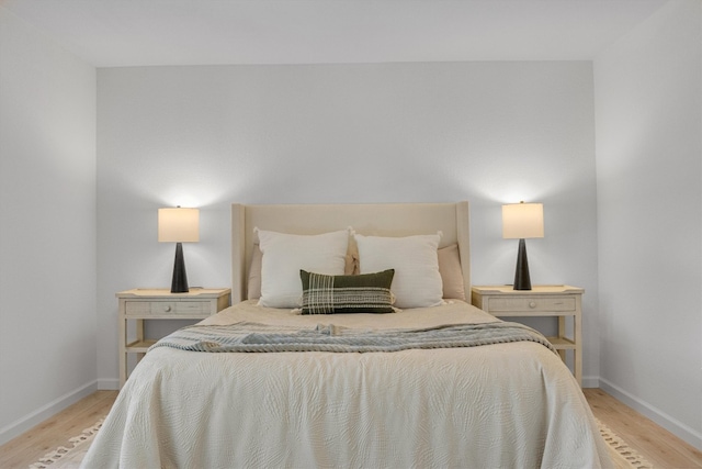 bedroom featuring light hardwood / wood-style flooring