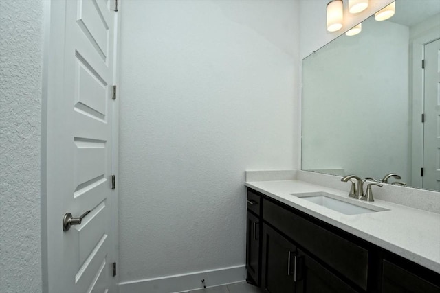 bathroom featuring vanity and tile patterned floors