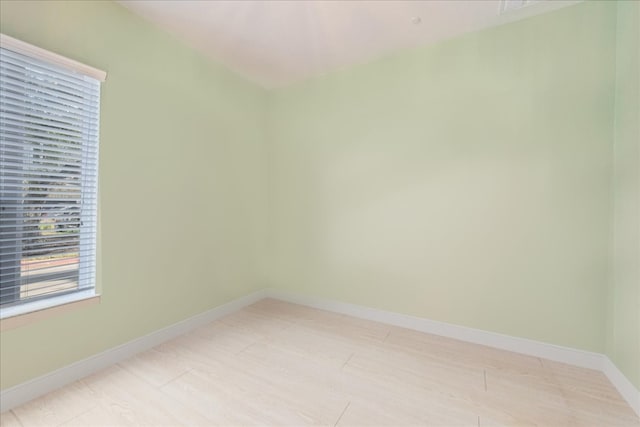 empty room featuring light wood-type flooring