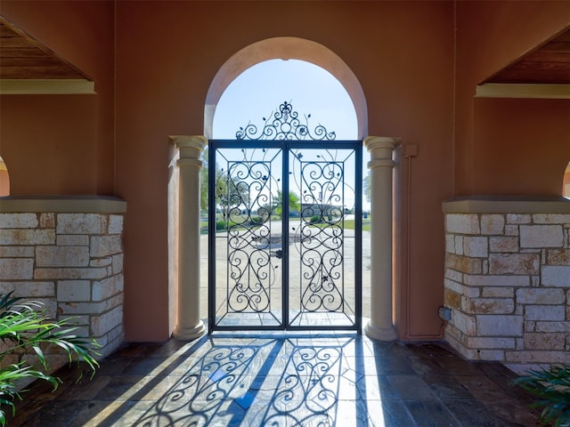 foyer entrance with french doors