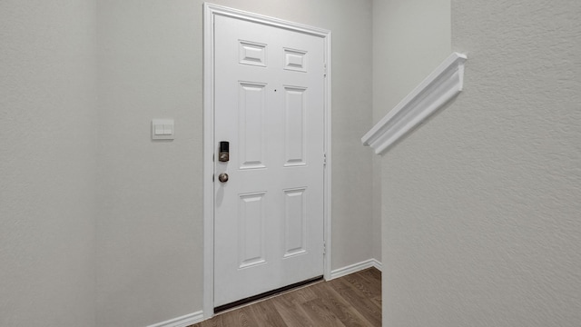 interior space featuring dark hardwood / wood-style flooring