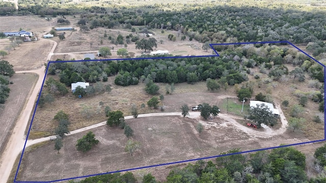 drone / aerial view featuring a rural view