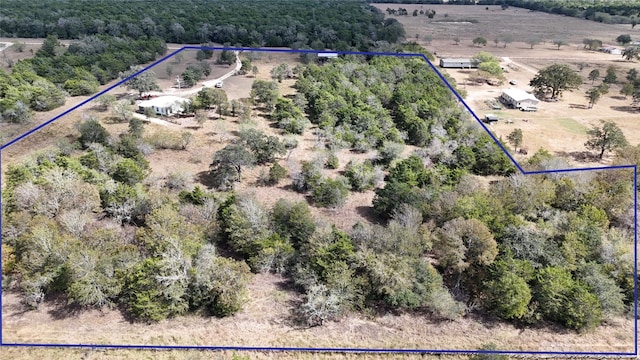 bird's eye view with a rural view