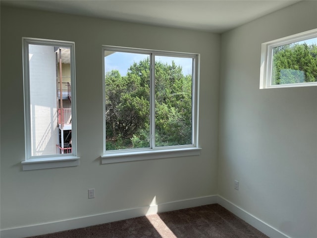 view of carpeted empty room