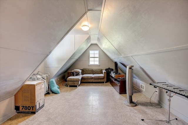 bonus room with lofted ceiling