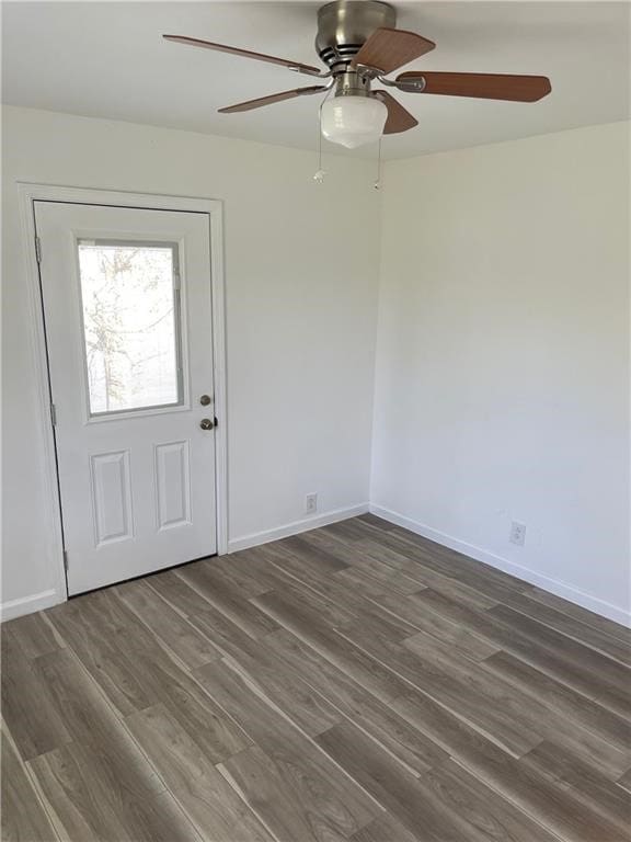 entrance foyer with dark hardwood / wood-style flooring