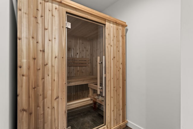 view of sauna / steam room featuring tile patterned floors