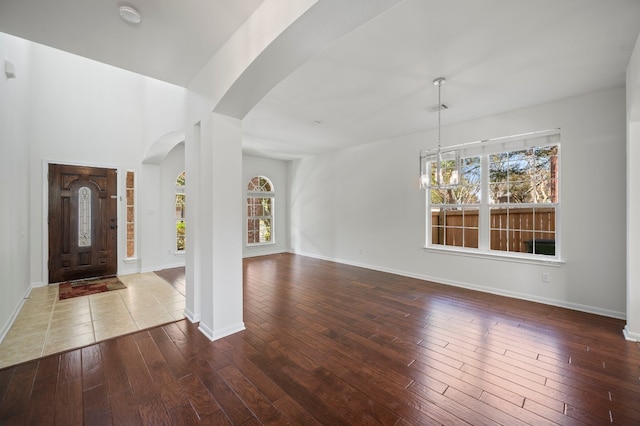 entrance foyer featuring hardwood / wood-style floors