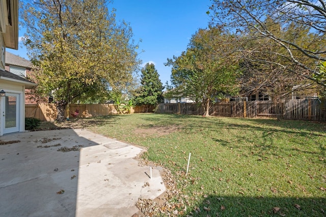 view of yard featuring a patio