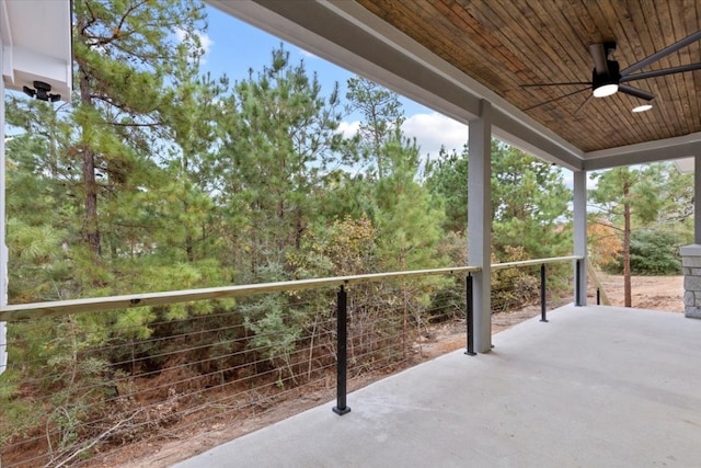 view of patio / terrace with ceiling fan