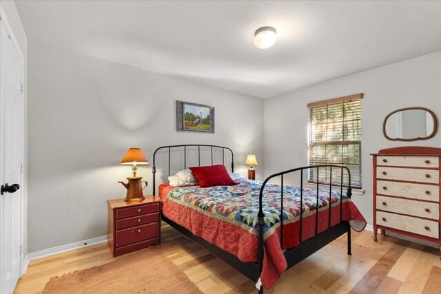 133 Blue Jack Oak Ln, Bastrop, TX 78602 - bedroom featuring light wood finished floors and baseboards