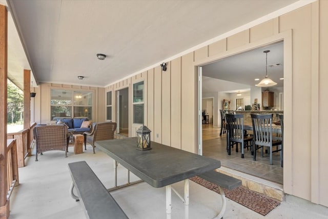 view of patio with outdoor lounge area