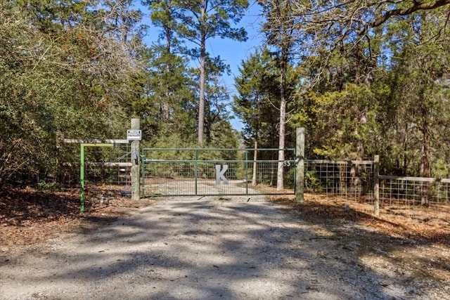 view of gate featuring fence