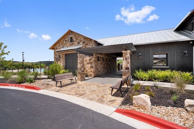 view of front of house with a patio