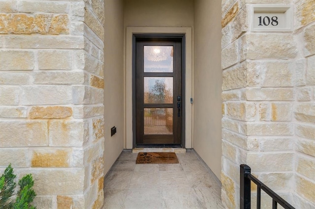 view of doorway to property