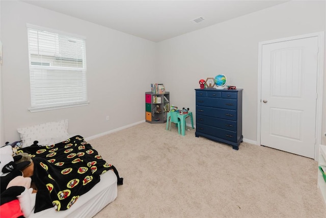 view of carpeted bedroom