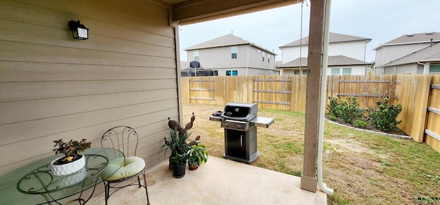 view of patio / terrace with area for grilling