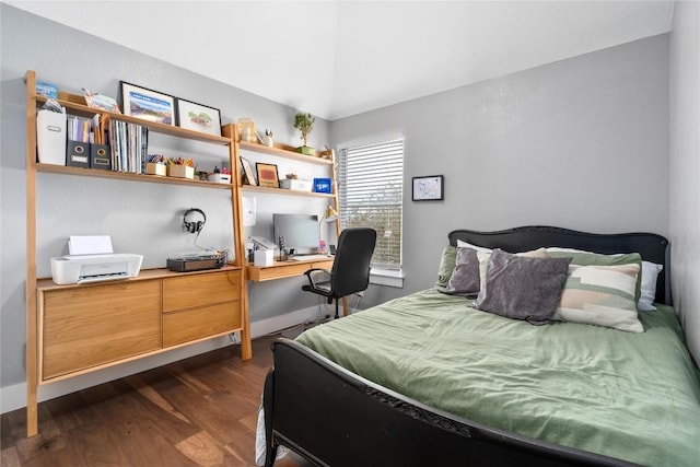 bedroom featuring dark wood-type flooring