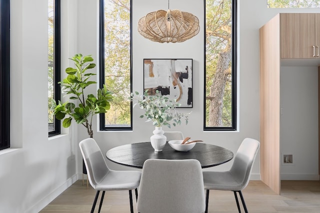 dining room featuring light wood-type flooring