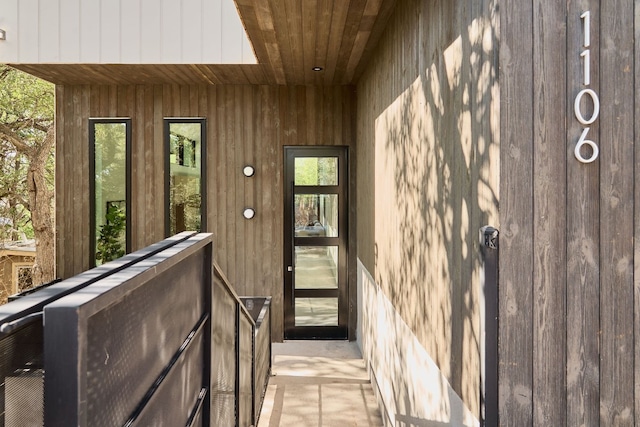 view of doorway to property