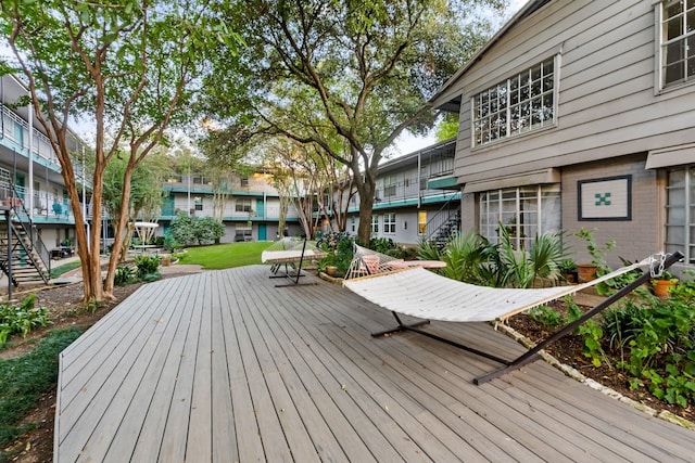 view of wooden deck