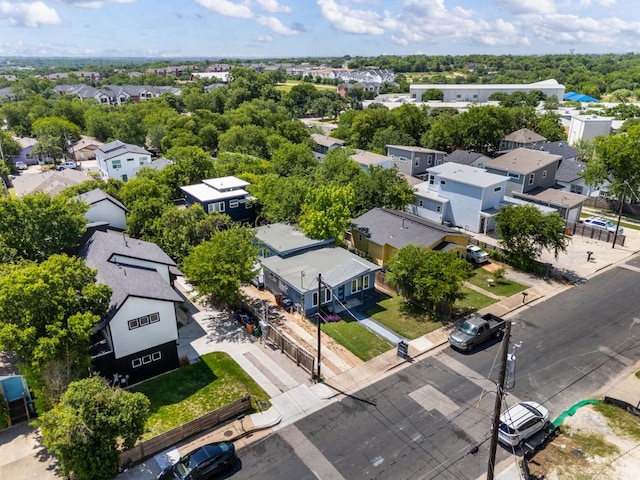 7611 Providence Ave Unit A, Austin, TX 78752 - aerial perspective of suburban area featuring a tree filled landscape