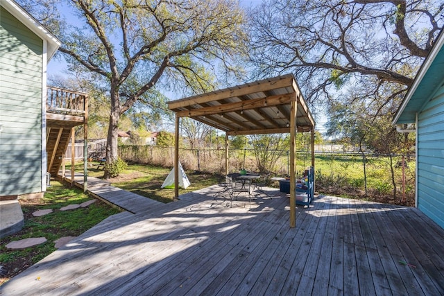 view of wooden deck