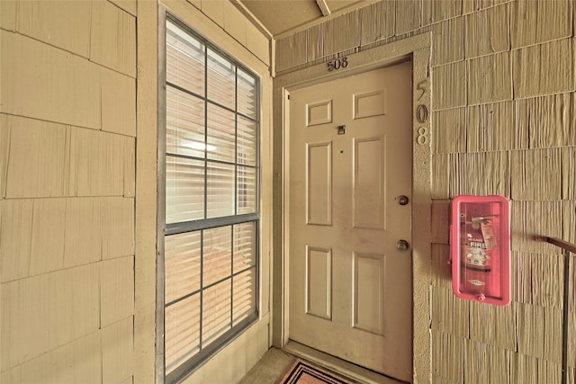 view of doorway to property