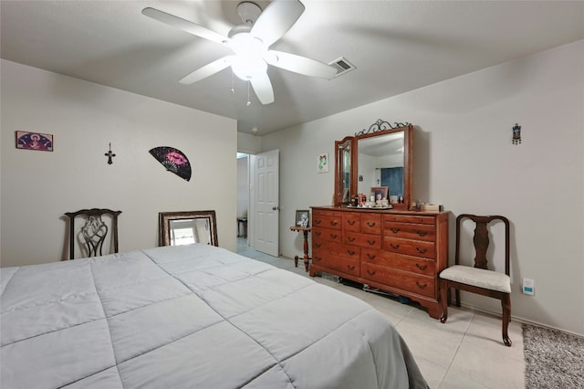 bedroom with ceiling fan