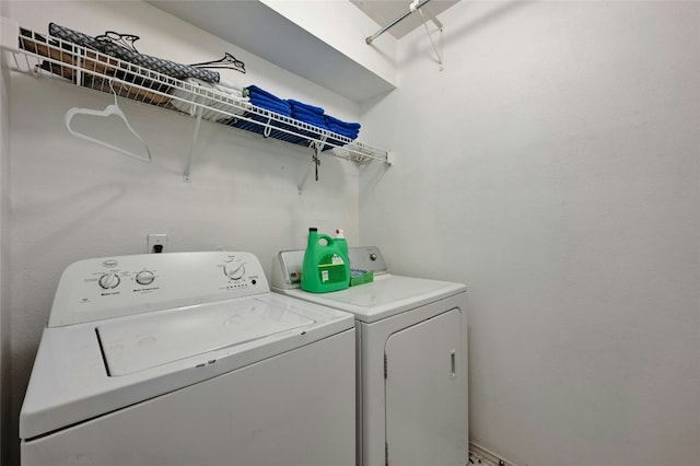 laundry room featuring washer and dryer