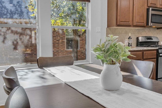 view of dining space