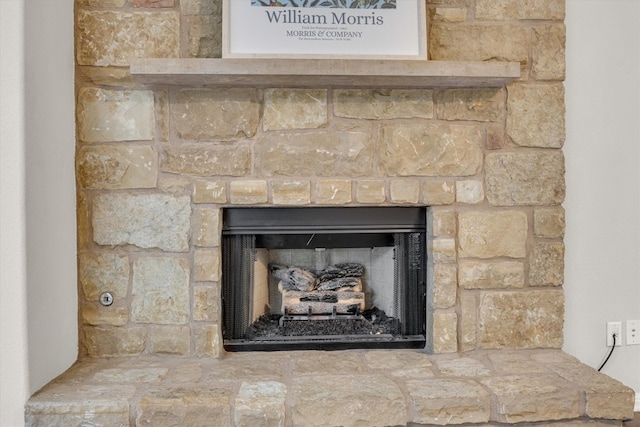 room details with a fireplace