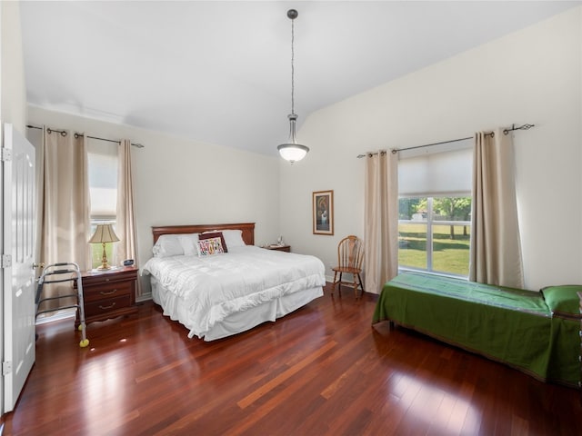 bedroom featuring dark hardwood / wood-style floors