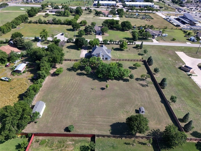 aerial view featuring a rural view