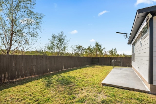 view of yard featuring a patio