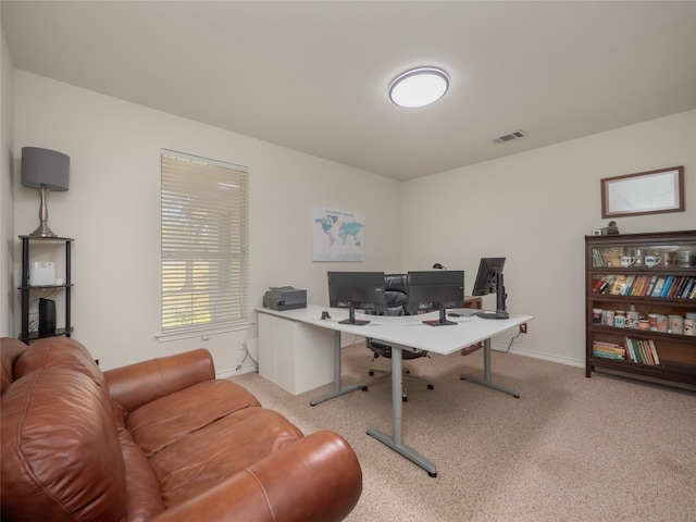 view of carpeted office