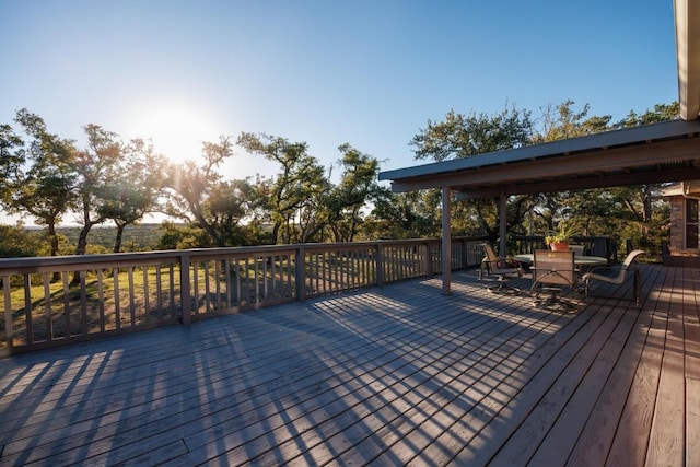 view of wooden terrace