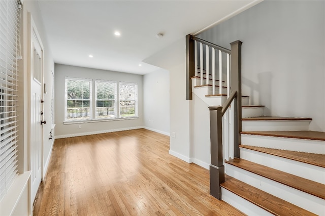 interior space with wood-type flooring