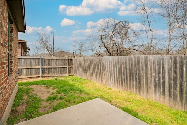 view of yard featuring a patio area