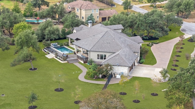 birds eye view of property